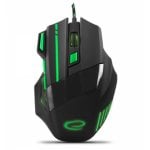 Souris Esperanza EGM201G USB 2400DPI Noir Vert 7 Boutons Rétroéclairage Souris Esperanza EGM201G USB 2400DPI Noir Vert 7 Boutons Rétroéclairage