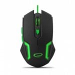 Souris Esperanza MX205 Fighter USB 2400 DPI Noir Vert RGB 6 Boutons Souris Esperanza MX205 Fighter USB 2400 DPI Noir Vert RGB 6 Boutons