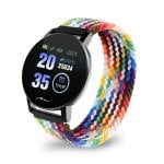 Media-Tech MT871 Bluetooth 44mm IPS Silber Schwarzes Nylonarmband SpO2 Herzfrequenz Schlaf