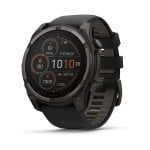 Garmin fenix 8 Bluetooth WiFi GPS 51mm Écran Digital Saphir Titane Noir Unique 10ATM SpO2 Pulsomètre Suivi Sommeil