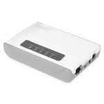 Servidor de rede Digitus DN-7043-2 2 portas USB 300 Mbps branco compacto Servidor de rede Digitus DN-7043-2 2 portas USB 300 Mbps branco compacto