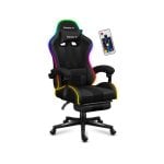 Silla gaming Huzaro FORCE 4.7 negra 140 kg tejido reposabrazos 360° iluminación Silla gaming Huzaro FORCE 4.7 negra 140 kg tejido reposabrazos 360° iluminación