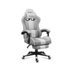 Silla gaming Huzaro FORCE 4.7 gris respaldo acolchado reposabrazos ajustables Silla gaming Huzaro FORCE 4.7 gris respaldo acolchado reposabrazos ajustables