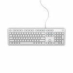 Teclado de membrana DELL KB216 Layout US Internacional branco completo Teclado de membrana DELL KB216 Layout US Internacional branco completo