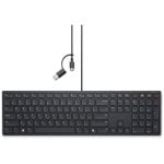 Teclado de membrana DELL KB525C Layout US Internacional retroiluminado com teclas de colaboração Teclado de membrana DELL KB525C Layout US Internacional retroiluminado com teclas de colaboração