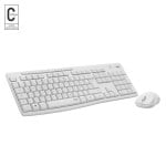 Teclado de membrana Logitech MK295 Silent Layout US Wireless com rato branco