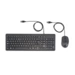 Clavier membrane HP 150 Layout EN filaire avec souris USB noir Clavier membrane HP 150 Layout EN filaire avec souris USB noir