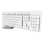 Clavier à membrane Trust Ody II AZERTY sans fil avec souris intégrée blanc
