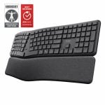 Tastiera a membrana Trust Keyra Layout US International ergonomica wireless multifunzione Tastiera a membrana Trust Keyra Layout US International ergonomica wireless multifunzione