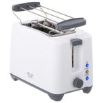 Tostapane Adler AD 3216 2 Fette 1000W Grigio Bianco Funzione Riscaldamento Tostapane Adler AD 3216 2 Fette 1000W Grigio Bianco Funzione Riscaldamento