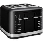 Torradeira KitchenAid 5KMT4109EBM 4 Fendas Inox Preto 1640W Reaquecimento Descongela