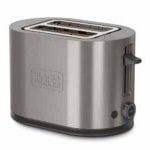 Torradeira Black & Decker BXTOA901E inox 900W 2 fatias controlo rotativo Torradeira Black & Decker BXTOA901E inox 900W 2 fatias controlo rotativo