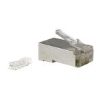 RJ45 Stecker Alantec WT107 Grau Metall Gerade 100 Stück
