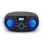 Radio CD Mooov 477415 Luminoso FM USB Repetición Aleatoria LCD