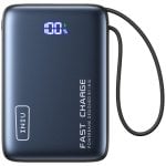 Batería externa INIU Pocket Powerbank 20000mAh 22,5W ultracompacta negro cable USB-C integrado