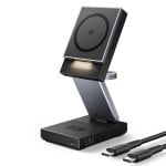 Cargador inalámbrico INIU MagPro 3 en 1 Qi2 plegable para iPhone, AirPods y Apple Watch