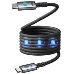 Cable USB-C a USB-C INIU Leopard Magnético Trenzado 1,2 m 100W Negro