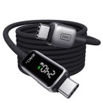 Cabo USB-C INIU Leopard Display 2m 240W Preto Trançado