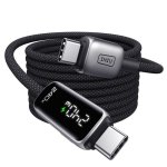 Cable USB-C INIU Leopard 240W 2m Negro con pantalla digital