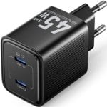 Carregador de Parede GaN Vention FEFB0-EU 2xUSB Tipo-C 45W Carregador de Parede GaN Vention FEFB0-EU 2xUSB Tipo-C 45W