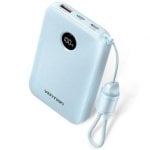 Powerbank Vention FKAL0-C 10000mAh 22.5W USB-A USB-C Blau integriertes Kabel