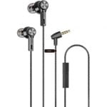 Auriculares Qubo EB-100 con cable Jack 3.5 mm con micrófono gris Auriculares Qubo EB-100 con cable Jack 3.5 mm con micrófono gris