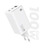 Ladegerät Subblim SUBCHG-6G1003 GaN 100W USB-C+C+A Kompakt Universal Weiß