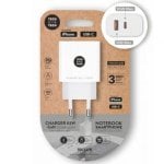 Ladegerät Tech One Tech GaN TEC2270 65W USB-C USB-A Weiß Schnellladung