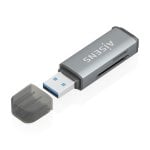 Lector de tarjetas Aisens ASCR-2A09-GR USB-A SD MicroSD MMC Gris