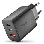 Carregador NGS ERA 65W BLACK GaN 2xUSB-C 1xUSB-A Carga Rápida Carregador NGS ERA 65W BLACK GaN 2xUSB-C 1xUSB-A Carga Rápida
