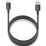 Cable USB NGS ZYRO-AC Black 1m USB-A a USB-C 15W 480Mbps PVC
