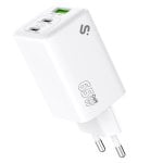 Caricatore Subblim GaN 65W 2x USB-C 1x USB-A Power Delivery PPS Bianco