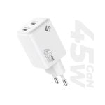 Cargador Subblim GaN 45W doble USB-C carga rápida compacto universal Cargador Subblim GaN 45W doble USB-C carga rápida compacto universal