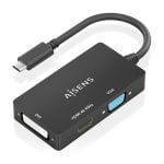 Convertidor de señal Aisens A109-0954 USB-C a DVI HDMI VGA 4K 15cm Negro Convertidor de señal Aisens A109-0954 USB-C a DVI HDMI VGA 4K 15cm Negro