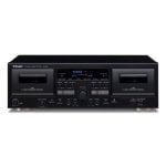 Grabadora Teac W-1200 Cassette Doble USB Micrófono Salida Digital Negra