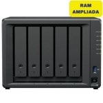 NAS Synology DS1525+ 5 bahías 32GB DDR4 expansión 2.5GbE PCIe NVMe torre NAS Synology DS1525+ 5 bahías 32GB DDR4 expansión 2.5GbE PCIe NVMe torre