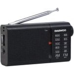 Radio portátil Daewoo DW1119 analógica AM/FM altavoz integrado negra