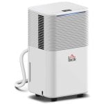 Desumidificador Homcom 10L/dia Silencioso com 3 Modos e Visor LED Branco
