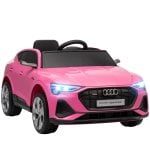 Homcom Coche Eléctrico Para Niños Audi E-tron Velocidad 3-5 Km/h Rosa