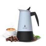 Caffettiera Italiana Cecotec Piccolina 600 Blue 300 ml 6 tazze acciaio inox induzione