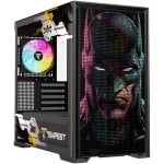 Tempest Stronghold PC-Tower ARGB M-ATX Gehärtetes Glas USB 3.0 Schwarz - Batman Edition I von PcCom