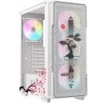 Torre para PC Tempest Garrison ARGB ATX com Vidro Temperado e USB 3.0 Branca - Fabricada no Japão pela PcCom