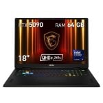 Portátil MSI Vector 18 HX AI A2XWJG-1000ES 18" Intel Core Ultra 9 275HX 64GB 1TB SSD RTX 5090 Windows 11 Home RGB
