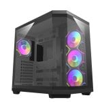 Caja DarkFlash DQX80 Black Full Tower triple cristal 4x ARGB ATX/USB-C Caja DarkFlash DQX80 Black Full Tower triple cristal 4x ARGB ATX/USB-C