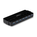 Hub USB Startech ST7300USB3B 7 Portas USB 3.2 Gen 1 para Secretária Preta