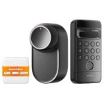 Türschloss SwitchBot Lock Ultra Vision Combo WiFi Öffnung mit Gesichtserkennung und App Kompatibel mit Alexa, Google Home, Apple HomeKit