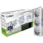Tarjeta Gráfica Palit GeForce RTX 5070 White OC 12GB GDDR7 Reflex 2 RTX AI DLSS4
