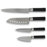 Couteau Santoku Cecotec Set 4 pièces Acier au carbone Manche polypropylène