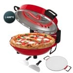 Horno para pizzas Cecotec Fun Pizza&Co Mamma Mía Window 1200 W piedra ventana palas acero