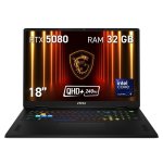 Portátil MSI Vector 18 HX AI A2XWIG-648ES 18" Intel Core Ultra 9 275HX 32GB 1TB SSD RTX 5080 Windows 11 Home